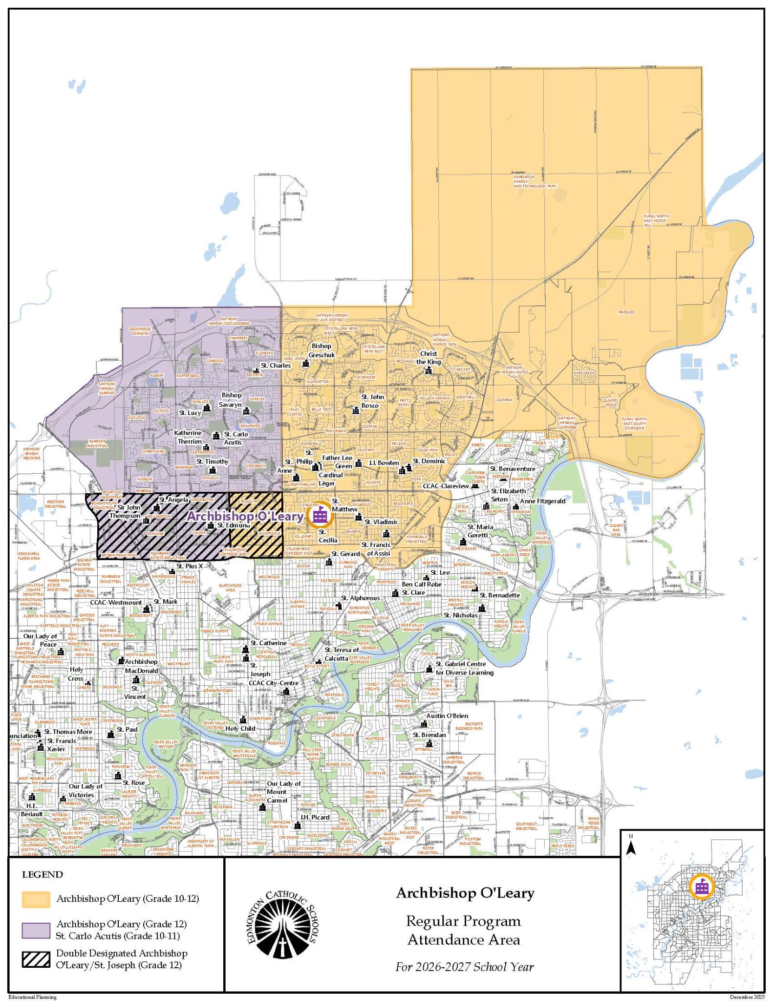 Archbishop OLeary Attendance Area