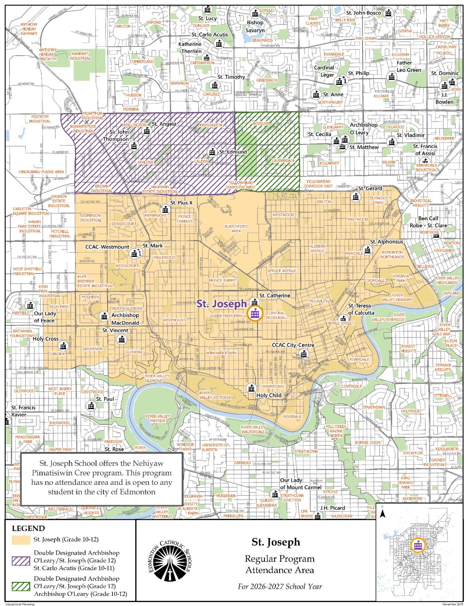 St Joseph Attendance Area