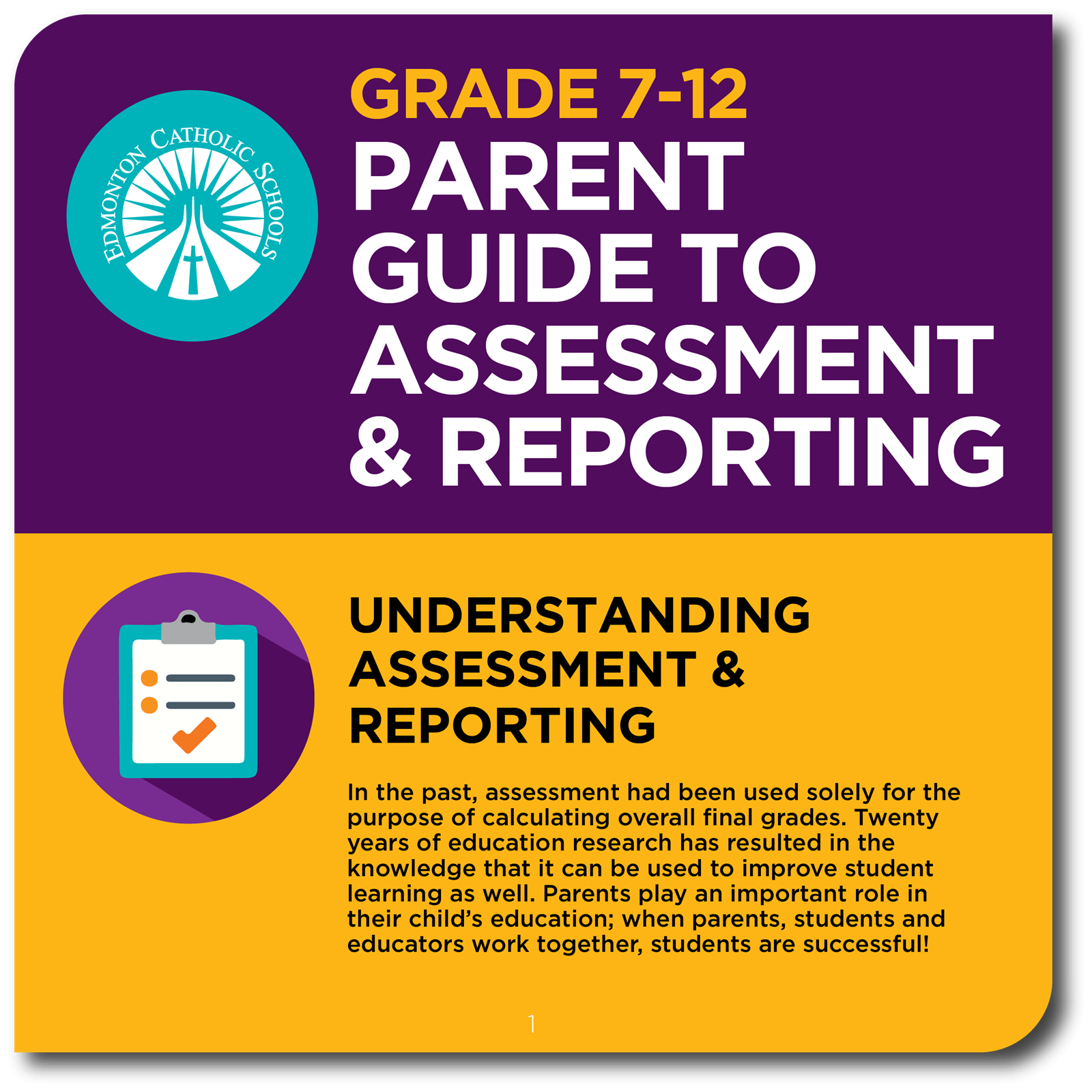 Parent Guide to Assessment and Reporting - Grades 7-12 - Link to PDF