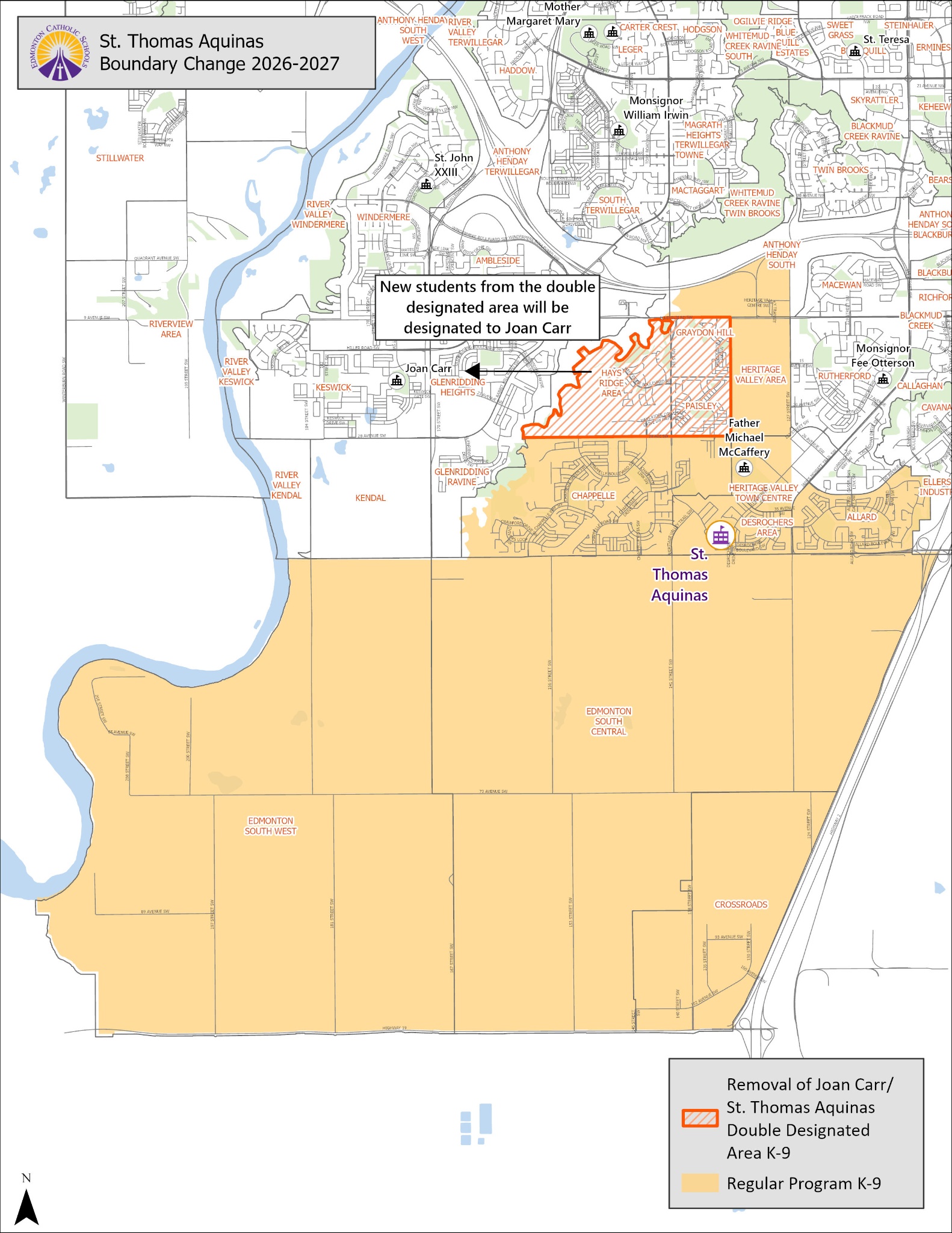 Boundary Map for St Thomas Aquinas Nov 2025