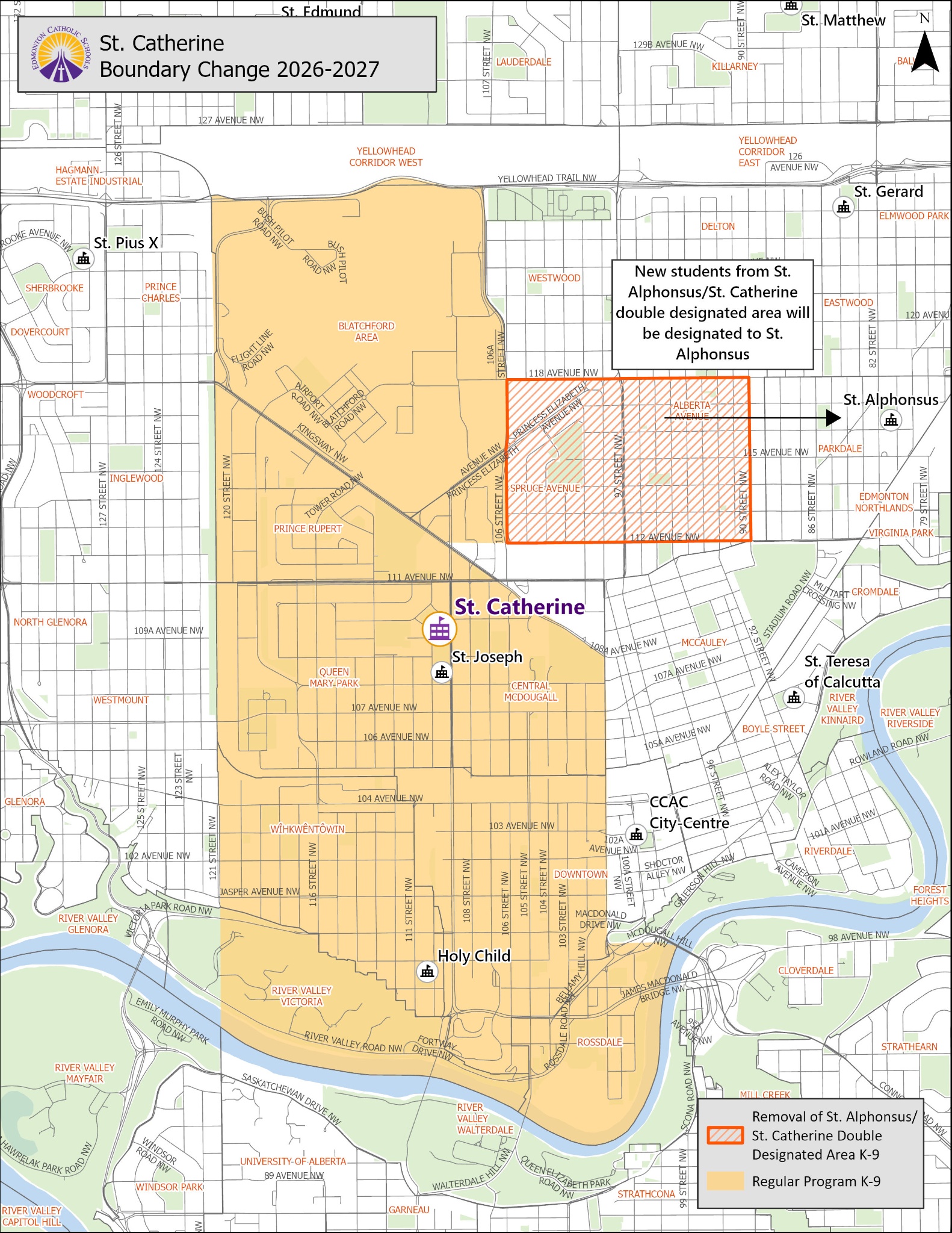 St Catherine Attendance Boundary