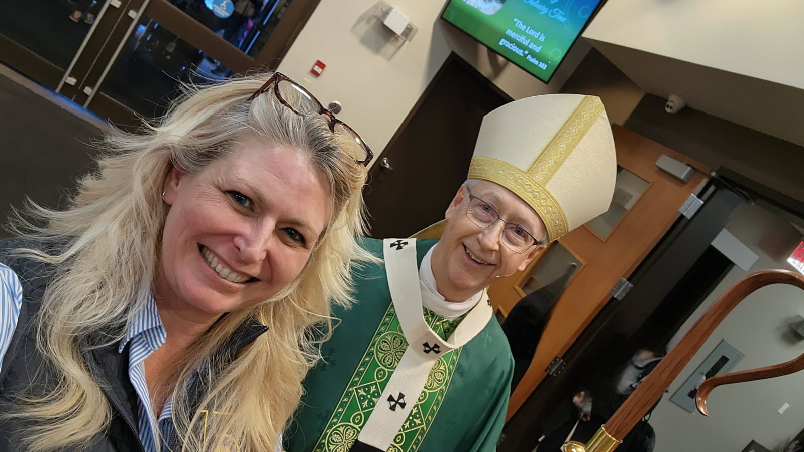 Trustee Thibert and Archbishop Smith selfie